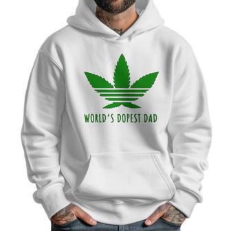 Weed Worlds Dopest Dad Funny Men Hoodie | Favorety