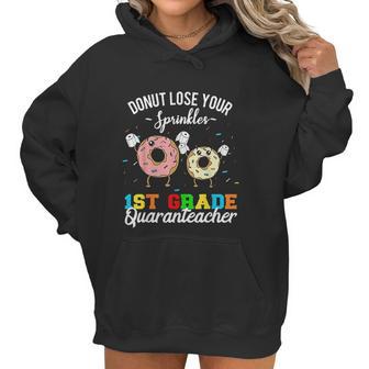 1St Grade Quaranteacher Teacher Social Distancing Women Hoodie | Favorety