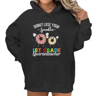 1St Grade Teacher Social Distancing Women Hoodie | Favorety