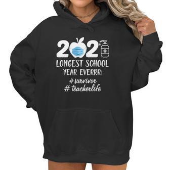 2021 Longest School Year Ever Survivor Teacher Life Face Mask Apple Women Hoodie | Favorety AU