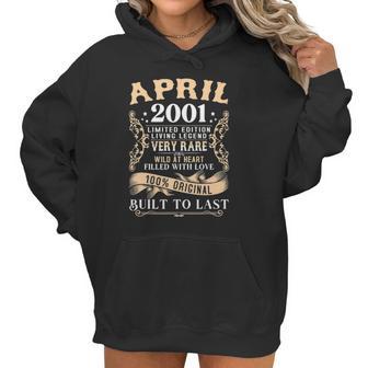 20Th Birthday Decoration April 2001 Men Women 20 Years Old Women Hoodie | Favorety CA