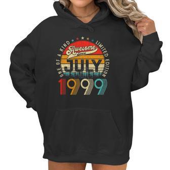 22Nd Birthday Decorations July 1999 Men Women 22 Years Old Women Hoodie | Favorety CA