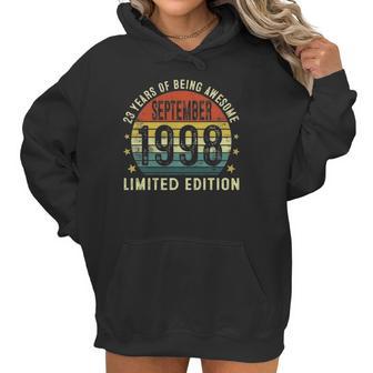 23 Years Old Vintage September 1998 23Rd Birthday Men Women Women Hoodie | Favorety AU