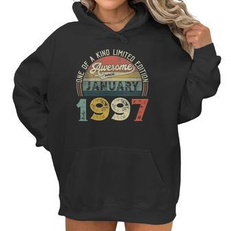 25Th Birthday Decorations January 1997 Men Women 25 Years Old Women Hoodie | Favorety AU