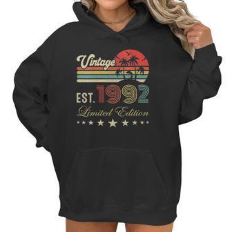 Womens 30Th Birthday Born 1992 Vintage Limited Edition 30 Birthday V-Neck Women Hoodie | Favorety AU