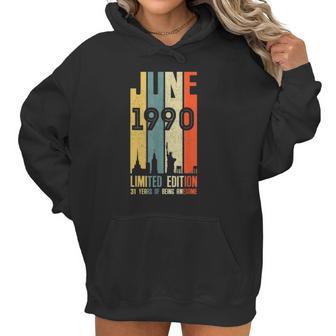 31St Birthday Decorations June 1990 Men Women 31 Years Old Women Hoodie | Favorety UK