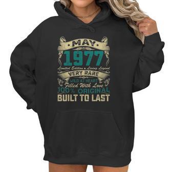 44Th Birthday Decorations May 1977 Men Women 44 Years Old Women Hoodie | Favorety UK