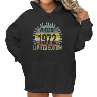 50 Year Old Gifts Vintage 1972 50Th Birthday Women Hoodie | Favorety DE