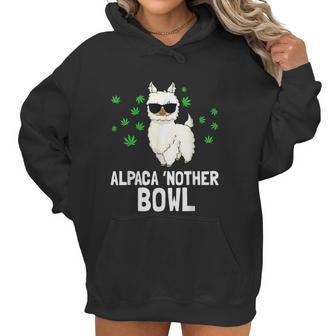 Alpaca Nother Bowl Funny Marijuana Cbd Weed Smoker Graphic Design Printed Casual Daily Basic Women Hoodie | Favorety