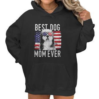 American Flag Best Dog Mom Ever Women Hoodie | Favorety