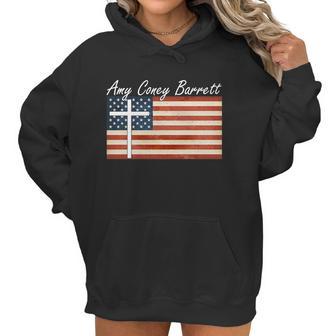 Amy Coney Barrett Christian Vintage Us Flag Women Hoodie | Favorety UK