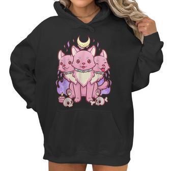 Anime Kawaii Pastel Goth Cute Creepy 3 Headed Dog Men Women T-Shirt Graphic Print Casual Unisex Tee Women Hoodie | Favorety DE