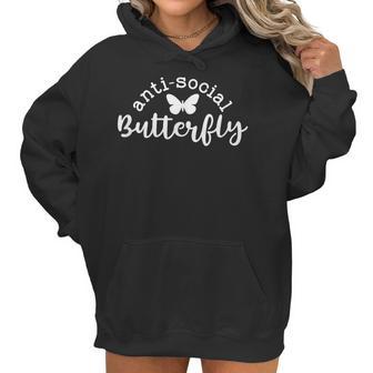 Anti-Social Butterfly Anti-Social Women Hoodie | Favorety AU