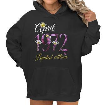 April 1972 Tee - 50 Years Old Floral 1972 50Th Birthday Gift Women Hoodie | Favorety AU