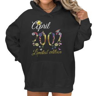 April 2002 20 Years Old Sunflower Floral 20Th Birthday Gift Women Hoodie | Favorety AU