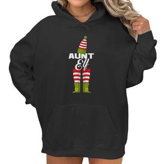 Aunt Elf Funny Pj Christmas Pajama Jammie Women Hoodie | Favorety AU