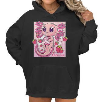 Axolotl Pastel Goth Strawberry Milk Shake Anime Aesthetic V3 Men Women T-Shirt Graphic Print Casual Unisex Tee Women Hoodie | Favorety