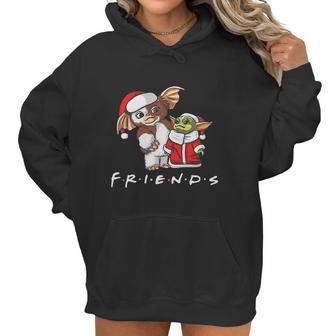 Baby Yoda And Baby Gizmo Santa Friends Christmas Women Hoodie | Favorety DE