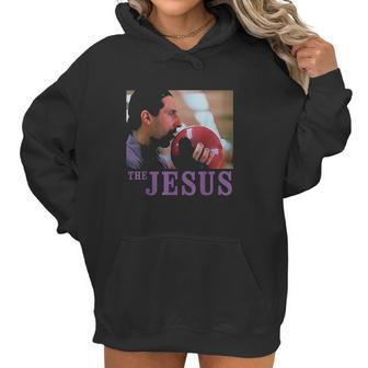 The Big Lebowski Jesus Licking The Bowling Ball Graphic Women Hoodie | Favorety AU