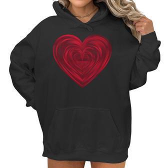 Big Red Heart Classic Valentines Day Women Men Kids Women Hoodie | Favorety