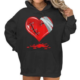 Black Broken Heart Men Women Pastel Goth Valentine Women Hoodie | Favorety UK