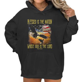 Blessed Is The Nation Whose God Is The Lord Women Hoodie | Favorety