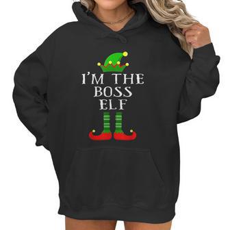 Im The Boss Elf Matching Family Christmas Women Hoodie | Favorety AU