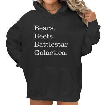 Brain Juice Tees Bears Beets Battlestar Galactica Women Hoodie | Favorety AU