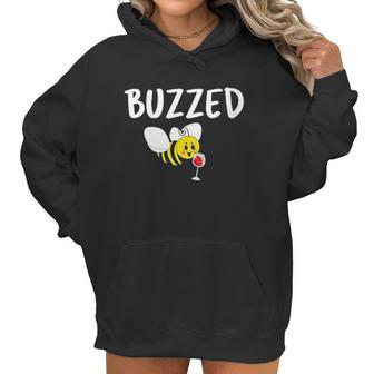 Buzzed Funny Bumblebee And Wine Beekeeping Beekeeper Women Hoodie | Favorety UK