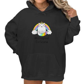 Cat Unicorn Meowgical Caticorn Rainbow Women Hoodie | Favorety UK