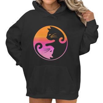 Cat Yin Yang Shirt Cat Ying Yang Shirt Cat Mama Cat Dad Women Hoodie | Favorety CA