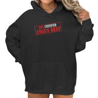 Certified Angus Beef Cattle Vintage Stamp Logo Gift Women Hoodie | Favorety AU