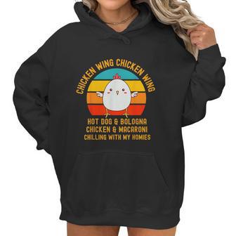 Chicken Wing Chicken Wing Song Lyric Hot Dog Bologna Retro Vintage Women Hoodie | Favorety CA