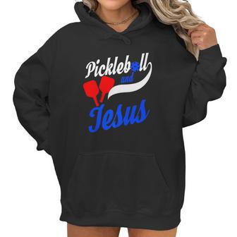 Christian Pickleball Jesus Funny Player Gift Dink Women Hoodie | Favorety AU