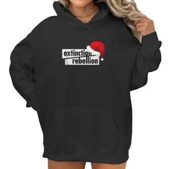 Christmas Extinction Rebellion Climate Change Women Hoodie | Favorety CA