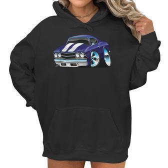 Classic Sixties Muscle Car Funny Hot Rod Cartoon Women Hoodie | Favorety