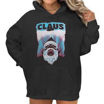 Claus | Funny Jaws Spoof Santa Christmas Joke Holiday Women Hoodie | Favorety CA