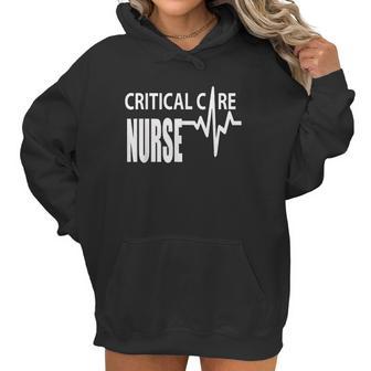 Critical Care Nurse Icu Intensive Care Nursing Women Hoodie | Favorety CA