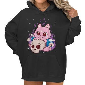 Cute Anime Kawaii Cat Aesthetic Kawaii Pastel Goth Halloween Men Women T-Shirt Graphic Print Casual Unisex Tee Women Hoodie | Favorety