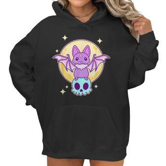 Cute Kawaii Pastel Goth Creepy Bat Skeleton - Vaporwave Men Women T-Shirt Graphic Print Casual Unisex Tee Women Hoodie | Favorety