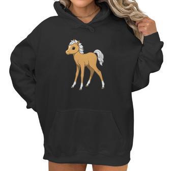 Cute Palomino Foal Horse Women Hoodie | Favorety