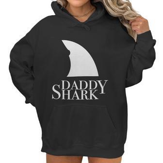 Daddy Shark Black Design Best Christmas Gifts For Dad Women Hoodie | Favorety UK