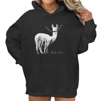 Dali Llama Unisex For The Pun Lover Women Hoodie | Favorety