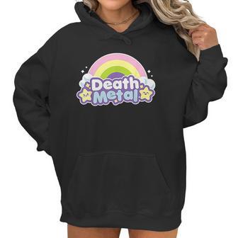 Death Metal Rainbow Yellow Star Unicorn Rock Concert Women Hoodie | Favorety AU