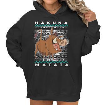 Disney Lion King Pumba Ugly Christmas Graphic T-Shirt Women Hoodie | Favorety UK