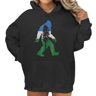 Doug Flag Bigfoot Sasquatch Retro Cascadia Design Men Women T-Shirt Graphic Print Casual Unisex Tee Women Hoodie | Favorety