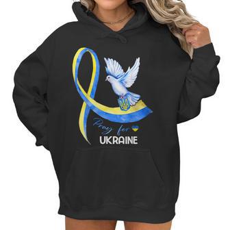 Dove Ukraine Ukrainian Ribbon Pray For Ukraine Free Ukraine Men Women T-Shirt Graphic Print Casual Unisex Tee Women Hoodie | Favorety