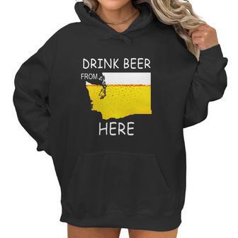 Drink Beer From Washington State Flag Vintage Funny Tshirt Women Hoodie | Favorety AU