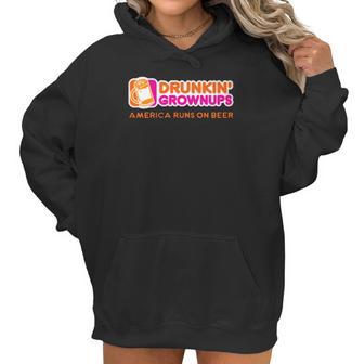 Drink Drunken Grownups American Run On Beer Dab Funny Women Hoodie | Favorety AU