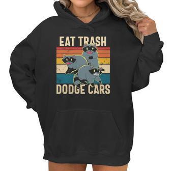 Eat Trash Dodge Cars Retro Raccoon Trash Panda Funny Raccoon Women Hoodie | Favorety DE